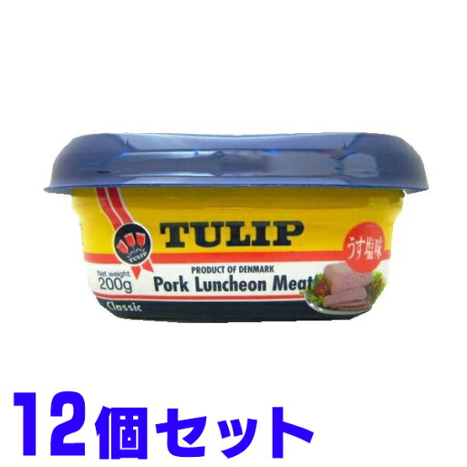 チューリップ ポークランチョンミートうす塩味 200g TULIP エコパック ×12 プラスティック容器のポークランチョンミートです。 チューリップ ポークランチョンミートうす塩味 200g TULIP エコパック ×12 プラスティック容器のポークランチョンミートです。