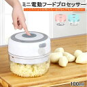 みじん切り器 電動 チョッパー フードプロセッサー 野菜カッター みじん切りカッター 電動みじん切り器 コードレス 離乳食 介護食 調理器具 調理道具 敬老の日 100ml 小型 USB充電式 丸洗いOK コンパクト 送料無料