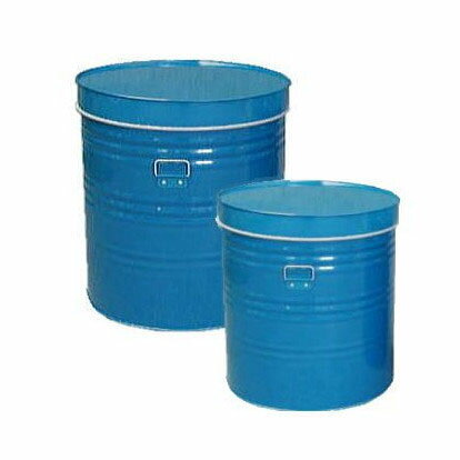 米びつ缶 穀物貯蔵缶 丸缶 2缶セット (1斗缶 15kg・2斗缶 30kg セット) 米缶 雑缶 川辺製作所