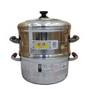公徳セイロ (DX長生セイロ) デラックス 一重セット 30cm 蒸し器(蓋1、体1、竹ス1、底鍋1) セット一重 [蒸篭 蒸籠 せいろ 蒸し器 セイロ もちつ...