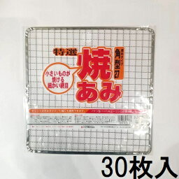 (30枚セット特価) 特選 焼あみ 細目 角型27×27cm バーベキュー 焼き網 焼きあみ 焼網 角網 餅網