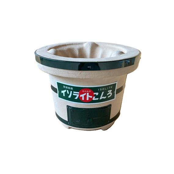 特選国産品 能登珪藻土 イソライトこんろ 七輪 小 ツル付 約φ25×H21.5cm しちりん