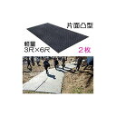 (2枚セット) 樹脂製敷板 軽量 Wボード36 養生敷板 軽量片面凸型 3尺×6尺 910×1820×13mm BP0918-13-BK (8mm凸部5mm) ...