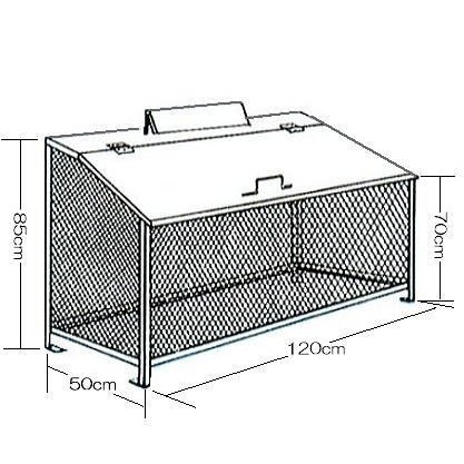 完成品 ステンレス製 大型ごみ箱 ワンニャンカア BH-120 W120×D50×H85cm ステンレス光 (4t車侵入可能地域限定)［ステン ステーションボックス 大型ゴミ箱 瀧商店］