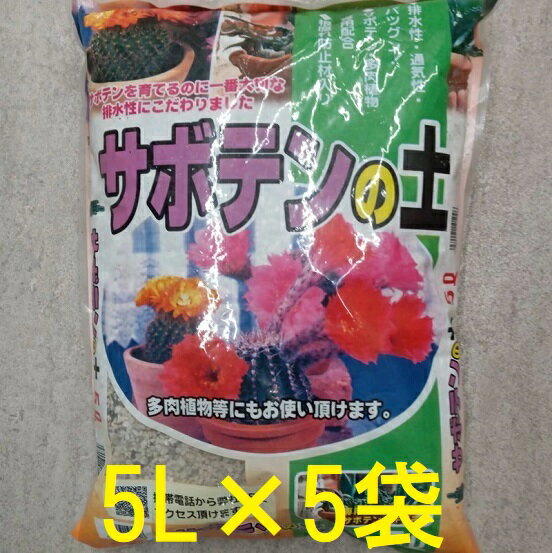 (5個セット) サボテンの土 5L あかぎ園芸　zs