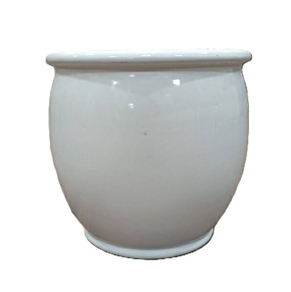 Rakuten - (展示品処分 ￥30000→￥16900) 陶器 鉢 (白) Φ38cm×H36cm 13.3kg (フチ外径38cm フチ内径31cm 底外径27cm 底内径23cm) ※展示品のため小キズあり　zm