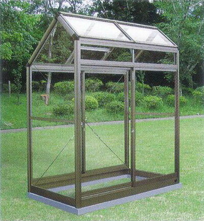 アルミ製 ガラス温室 チャッピー A-1型 0.5坪 CYP-A1G 1000×1800×2146mm 大仙