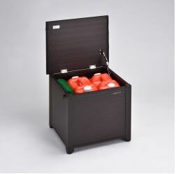 アルミベンチストッカー 54 ABS-54P (南京錠取付可能仕様) 縁台 組立式 グリーンライフ ［収納ベンチ ABS-54Nの後継品］