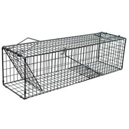 【楽天1位】動物 捕獲器 Mサイズ 25x66x26cm 小動物 猫用 踏板式 バネ式 アニマルキャッチャー 飼い猫 迷子猫 野良猫 犬 猫 イタチ 小動物 害獣 保護 捕獲 動物捕獲器 動物用捕獲器 吊りエサ 踏み板式 1年保証 ■[送料無料]