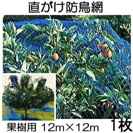 果樹用 直がけ防鳥網 12m×12m 20mm目 1000d (強力防鳥網 果樹すっぽり防鳥ネット) zm