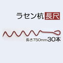 (30本セット) 国産品 らせん杭 長尺 φ13×750mm ラセン杭 赤錆止め塗装 (ビニールハウス、パイプ倉庫の固定に ) 螺旋杭 日本製