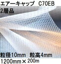 酒井化学工業 梱包資材 エアキャップ (2層品) ポリエチレン製 (色:ブルー) 気泡緩衝材 C70EB (1200mm×200m 粒径10mm)×1巻 (旧4...