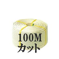 (日本製) クレモナロープ 12mm×100m 1巻 (国産品) 三つ撚り 三つ打 正丸 ビニロンロープ ナロック