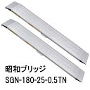 (2本セット) 昭和ブリッジ SGN-180-25-0.5TN (全長1.8M×有効幅24.4cm) 0.5トンアルミブリッジ (ツメタイプ) SGN型 踏面スキ間ナシ大突起