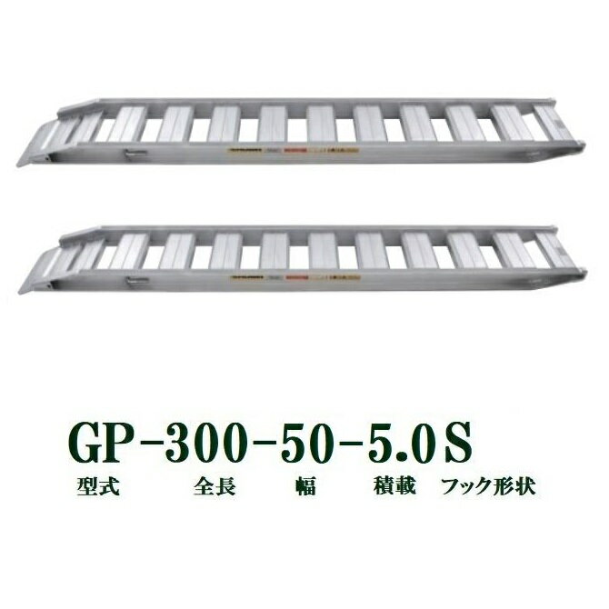 (2本セット) 昭和ブリッジ GP-300-50-5.0S 軽量 アルミブリッジ (セーフベロタイプ) GP-S型 3.1t/本 (法人個人選択)