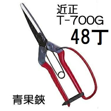 (48丁セット大特価) (標準包装) 近正 青果鋏 ガード付 T-700G 園芸鋏 本職園芸はさ...