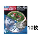 (10枚セット) キンボシ ゴールデンスター GS 斜埋込式チップソー 255mm×40P 210429 (2枚組×5セット) zs