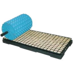 プラグトレー培養土用 プレスローラー 128穴用 30cm×60cmプラグトレー専用 法人個人選択