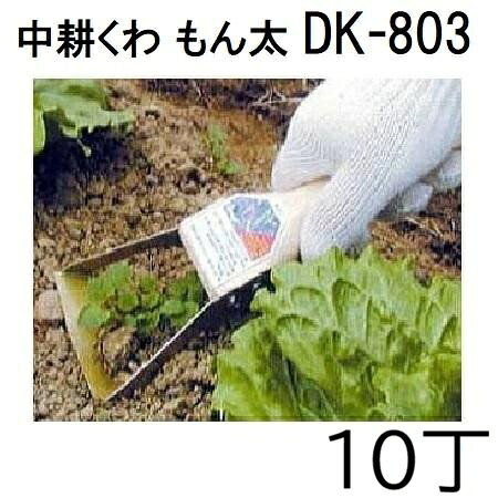 全長：260mm／柄180mm／刃厚1.0mm／刃巾100mm／重量130g ・刃部は、刃物用特殊鋼を全身焼入れ加工 作物を傷つけることなく、除草できる業界初の門型くわ。 従来にない門型のため、苗（株）を痛めません。 庭の手入れ等も上刃・下刃を使い分けて除草作業が楽々！（※特許取得済）　上刃　　　　　　　　　　　　下刃 除草作業は上刃・下刃の 使いわけ ●作物を傷つけることなく除草できる 門型の除草具「中耕くわ」 ●刃と取手だけのシンプルな構造 　刃部は特殊鋼を全身焼入れ加工 　してあり丈夫です。 苗キワと苗の間の除草に、　天板と畝の除草に ●苗の間の除草と天板の土を耕し、作物の発育をうながす作業を中耕といいます。 サイズ：全長260mm　刃幅100mm　刃厚1mm　重量130g