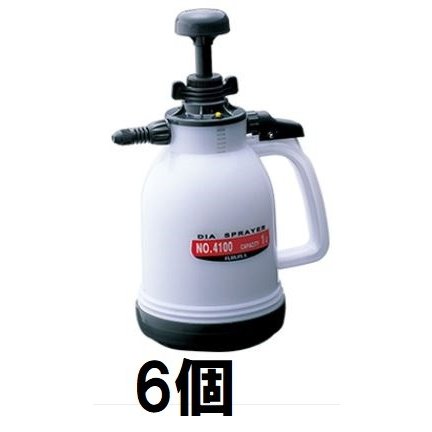 (6個セット特価) フルプラ ダイヤスプレー No.4100 1L用 ニューシースルー ショートノズル付 1000mL ダークグレー