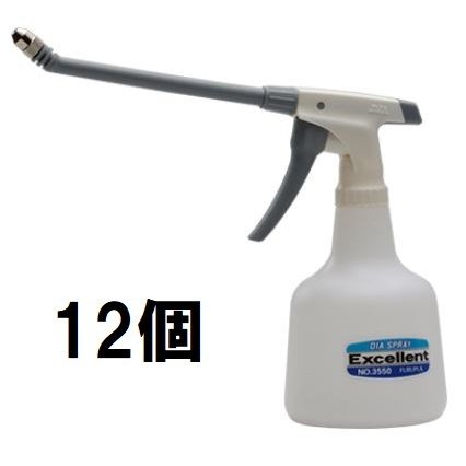 (12個セット特価) フルプラ ダイヤスプレー No.3550 エクセレント500 (18cmノズル付き) 500mL ライトブルー アイボリー 全2色 (各6個)