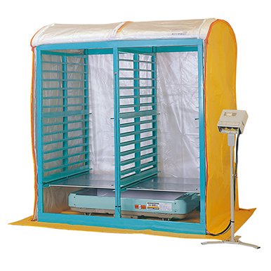 (個人宅配送不可) 啓文社 複合蒸気式育苗器 KBS-84HN 組立式 (棚方式84箱/積重ね方式120箱収容) ※KBS-E..