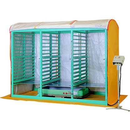 2026年1月末頃予定 (個人宅配送不可) 啓文社 複合蒸気式育苗器 KBS-E126LABB 組立式 (棚方式126箱/積重..