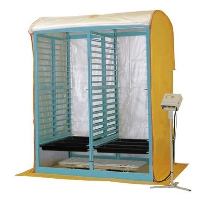 2026年1月末頃予定 (個人宅配送不可) 啓文社 電熱式育苗器 KBS-108LCBB 組立式 (棚方式108箱/積重ね方..