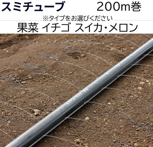 (200m巻×1巻) 住化農業資材 灌水チューブ スミチューブ25 200m巻×1 (果菜 イチゴ スイカ・メロン からタイプ選択) WB1030 WB1031 WB1032　zm