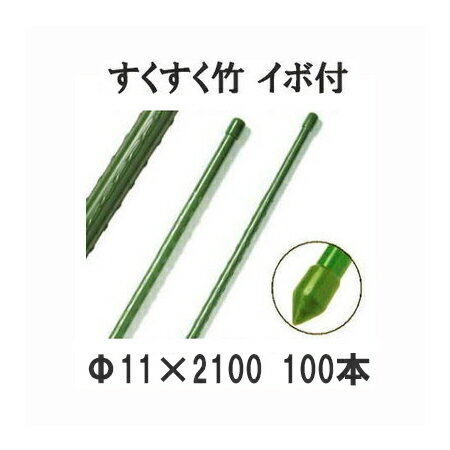 法人限定 すくすく竹 イボ付 農業用支柱 すくすく イボ竹 φ11mm 2100mm 100本単位 DAIM 第一ビニール 個人宅配送不可 [農機具 園芸用品 瀧商店]