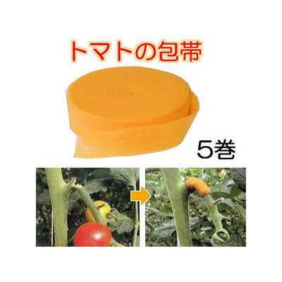 5巻セット トマトの包帯 オレンジ 25mm幅 5m 手でちぎる 伸縮性 ピッタリ固定 クラレトレーディング ゆうパケット zmN5 