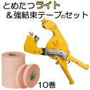 (2点セット) とめたつライト&とめたつテープ 強結束用セット (TMA100LT&TMT211 10巻) ニチバン誘引結束機用粘着テープ