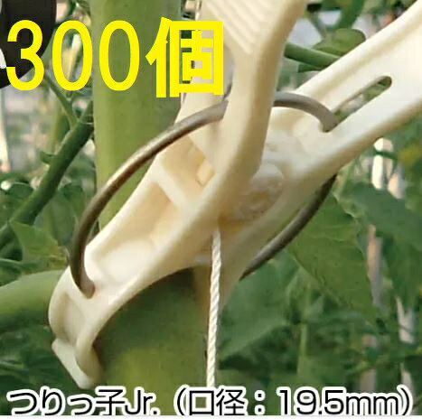 (徳用300個入) ハウス栽培用 誘引具 つりっ子Jr. 口径:19.5mm つりっ子ジュニア (つりっ子 トマトJr) ..