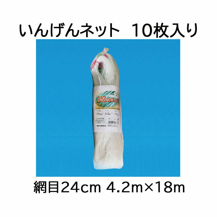 (徳用10枚セット) 東京戸張 インゲンネット 網目24cm 4.2m×18m IB4218 (白緑) いん...