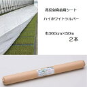 (2本セット) イワタニ 水稲用 ハイホワイトシルバー 厚0.05mm 幅360cm×50m 高反射育苗用シート 岩谷マテリアル (法人or運送会社営業所止め)