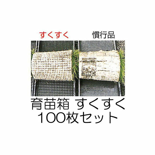 送料無料について、 まことに恐縮ですが、お届け先が法人、商店、農園、事業者等または運送店営業所で引き取りに限り 送料は無料になります。運送店の営業所所在地についてはお問い合わせください。個人宅、北海道、沖縄、離島の場合は送料見積りになりますのでご了承ください。 法人の場合はお届け先の法人名を注文確認画面の備考欄にご入力ください。 外寸法：縦60cm×横30cm×高さ3.7cm 内寸法：縦58cm×横28cm×高さ3.0cm 穴数　：丸穴 2mm (1034個) 色　　：黒 材質　：PP(ポリプロピレン)乾きやすい外側の溝は大きく、水持ちの良い中央部の溝は小さくすることにより均一な苗が作れます。穴が凸部に付いており、根が裏にまわりにくい作りになっています。根切マットや紙などの中敷きは不要です。従来の育苗箱に比べ表面積が30％も増大し、根が厚いマット形成が可能です。 穴が丸穴のため根が引っかかることがなく、根切りなどしなくても苗が取りやすいです。そのためプール育苗にも最適です。保水性がよいため、水の管理が省力できます。