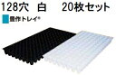 (20枚セット) 豊作トレイ 128穴 白 30角 590×300×44mm (セルトレー プラグトレー 育苗トレー プラグトレイ 育苗トレイ) 田中産業 (法...