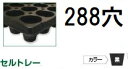 (徳用100枚入) 育苗トレー セルトレー (インチタイプ) PP 288穴 角穴 センターリブ無し 黒 545×280×39mm セル穴φ20×20mm アンドウケミカル (法人個人選択) ※写真は丸穴を代用しています