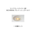 (10個セット) エクスレッズ ライティング 12Vミニフラットライト 2型(グレイッシュゴールド)(71612800 HCD-D03G) 電球色×10個(タカ...