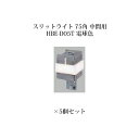 (5個セット) 屋外用部材 ライト 12V スリットフェンス用スリットライト 75角 中間用 (71565700 HBE-D05T) 電球色×5個(タカショー ...