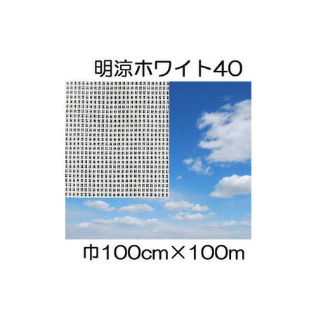 ワリフ 明涼40 100cm×長さ100m 1.0×100m 遮光率40％ 不織布 日新商事