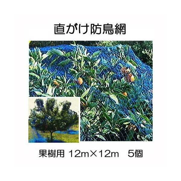 (徳用5個セット特価) 果樹用 直がけ防鳥網 1000d 20mm目 12m×12m 強力防鳥網【果樹すっぽり防鳥ネット】zmzs