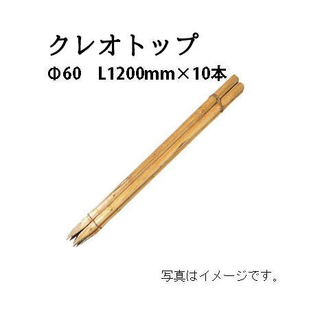 公共工事用杭 クレオトップ φ60mm 4尺(L1200mm)×10本56231200 KYS-46K［タカショー 瀧商店]