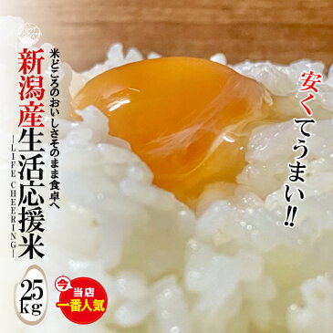 【新潟産】新潟米 格安 生活応援米 25kg(5kg×5袋) コスパ重視 業務用 未検査米 安くてうまい!!!食べ盛りの子供家庭におすすめ