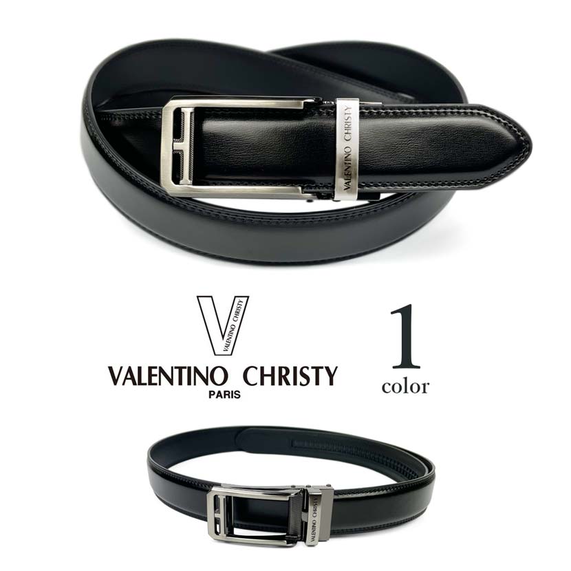 VALENTINO CHRISTY バレンチノクリスティ スマートロック 穴なし リアルレザーベルト ゴルフ ロング オートロック レディース メンズ 本革 牛革 男女兼用 ロゴ 学生 ゴルフ ビジネス スーツ 贈り物 プレゼント 大き目 メタボ