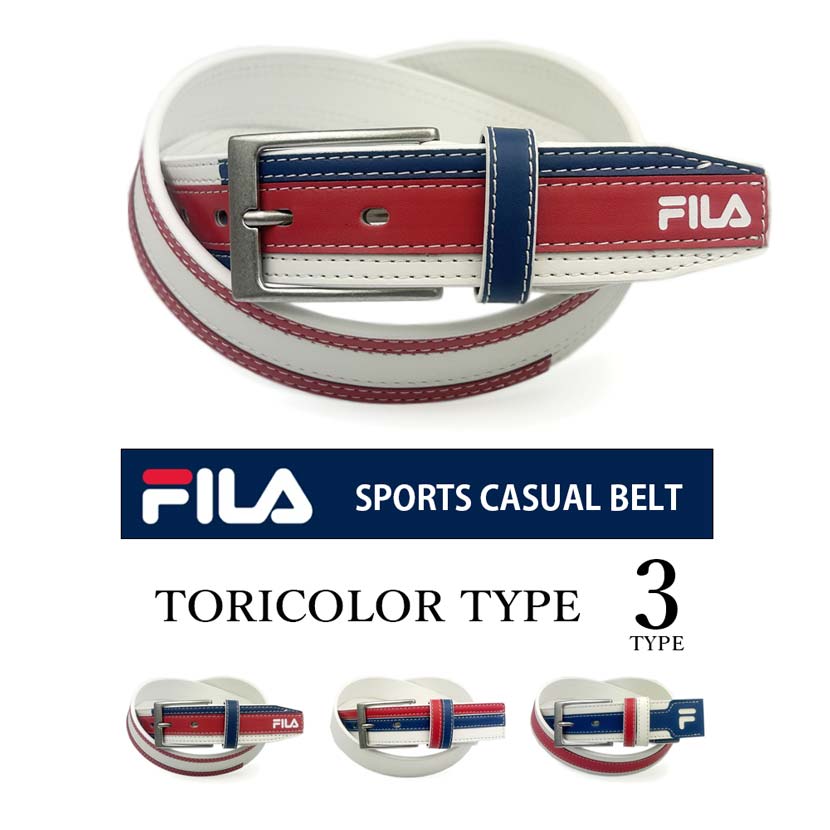 y3^CvzFILA GOLF tB St gR[ U[ Stxg PUU[ Yxg TORICOLOR belt 3.5cm Jt S  w X|[c 蕨 v[g