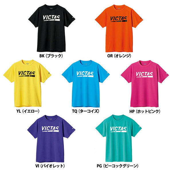 VICTAS ヴィクタス aog0141 プレイ ロゴ ティー 卓球Tシャツ プラクティスウェア 練習着