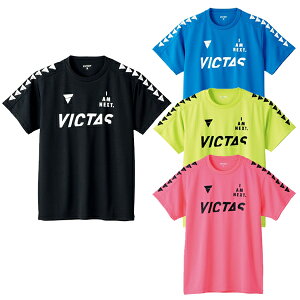 卓球 ユニフォーム キッズ ジュニア メンズ レディース VICTAS ヴィクタス aog0153 VICTAS Tシャツ(V-TS245) 吸汗速乾 伸縮 ポリエステル ブランドロゴがポイント プラクティスシャツ