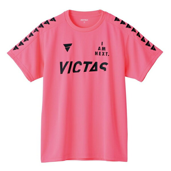 卓球 ユニフォーム キッズ ジュニア メンズ レディース Victas ヴィクタス ブランドロゴがポイント 吸汗速乾 V Ts245 超新作 Tシャツ ポリエステル 伸縮 プラクティスシャツ Aog0153