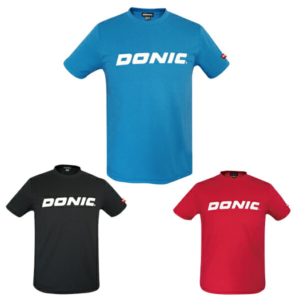 DONIC ドニック シャツ ロゴ2025 alg0136 卓球ウェア JTTA公認ユニフォーム 男女兼用 ユニセックス メンズ レディース キッズ ジュニア 注文後のキャンセル・サイズ交換不可